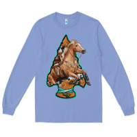 Colony Blue arrowhead horse, Long Sleeve Tee - RanaPortraitStore
