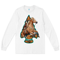 White arrowhead horse, Long Sleeve Tee - RanaPortraitStore
