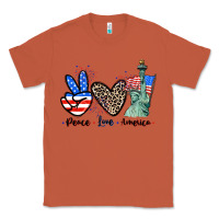 Copper Peace love america 4th of july Classic Tee - CowGirlArtShop