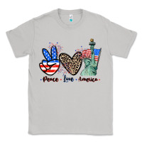 Moon Dust Peace love america 4th of july Classic Tee - CowGirlArtShop