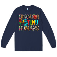 Navy educator of tiny humans Long Sleeve Tee - Zillion Design Studio