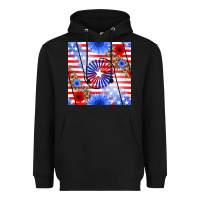 Black patriotic usa flag and sunflower Heavyweight Hoodie - BundleAndBundleShop