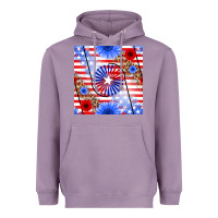 Lavender patriotic usa flag and sunflower Heavyweight Hoodie - BundleAndBundleShop