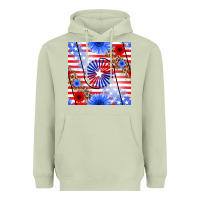 Matcha patriotic usa flag and sunflower Heavyweight Hoodie - BundleAndBundleShop