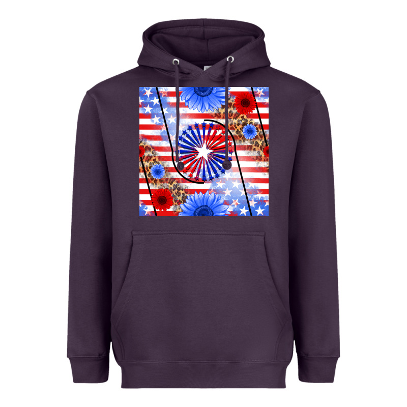 Patriotic Usa Flag And Sunflower Heavyweight Hoodie by BundleAndBundleShop | Teevron