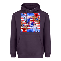 Plum patriotic usa flag and sunflower Heavyweight Hoodie - BundleAndBundleShop