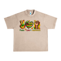 French Oak peace love juneteenth Urban Heavy Tee - texasbilliewilder