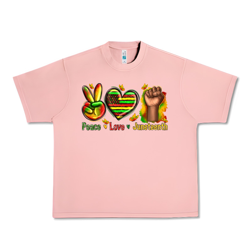 Peace Love Juneteenth Urban Heavy Tee by texasbilliewilder | Teevron