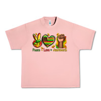 Salmon peace love juneteenth Urban Heavy Tee - texasbilliewilder