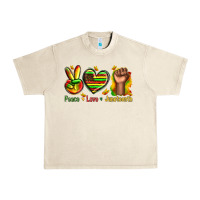 Sandshell peace love juneteenth Urban Heavy Tee - texasbilliewilder
