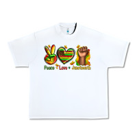 White peace love juneteenth Urban Heavy Tee - texasbilliewilder