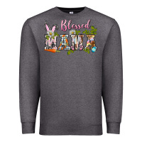 Charcoal Heather blessed mama easter Premium Sweatshirt - BarkalooDesign