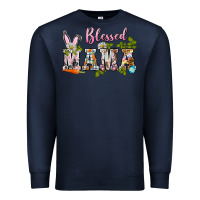 Navy blessed mama easter Premium Sweatshirt - BarkalooDesign