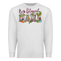 Oatmeal Heather blessed mama easter Premium Sweatshirt - BarkalooDesign
