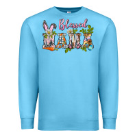 Ocean Blue blessed mama easter Premium Sweatshirt - BarkalooDesign