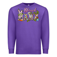 Purple blessed mama easter Premium Sweatshirt - BarkalooDesign