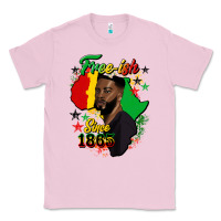 Bubblegum Pink free ish since 1865 black man Classic Tee - HRA Design Shop