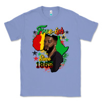Colony Blue free ish since 1865 black man Classic Tee - HRA Design Shop