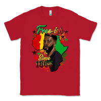 Red free ish since 1865 black man Classic Tee - HRA Design Shop