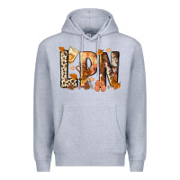 Heather Grey lpn licensed practical nurse Premium Hoodie - NancyCooperArtShop
