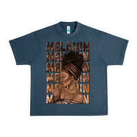 Midnight Navy melanin melanin melanin with afro girl Urban Heavy Tee - texasbilliewilder