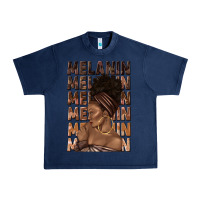 Navy melanin melanin melanin with afro girl Urban Heavy Tee - texasbilliewilder