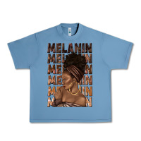 Pebble Blue melanin melanin melanin with afro girl Urban Heavy Tee - texasbilliewilder