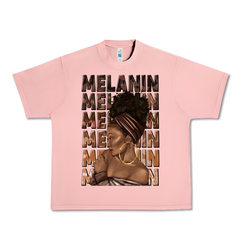 Melanin Melanin Melanin With Afro Girl Urban Heavy Tee by texasbilliewilder | Teevron