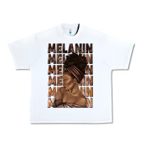 White melanin melanin melanin with afro girl Urban Heavy Tee - texasbilliewilder