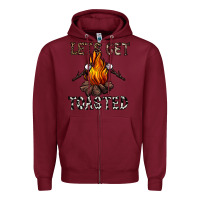 Burgundy lets get toasted Zipper Hoodie - CowhideDigitalArt