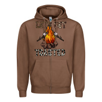 Chestnut lets get toasted Zipper Hoodie - CowhideDigitalArt