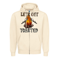 Sandshell lets get toasted Zipper Hoodie - CowhideDigitalArt