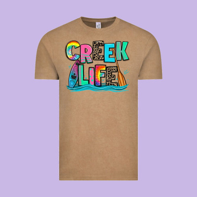 Creek Life Kayaking Vintage Tee Designed By Zillion Design Studio