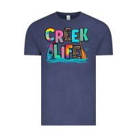 Vintage Denim creek life kayaking Vintage Tee - Zillion Design Studio