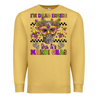 Antique Gold i'm dead inside but it's mardi gras Premium Sweatshirt - Jasminsmagicworld