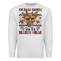 Oatmeal Heather i'm dead inside but it's mardi gras Premium Sweatshirt - Jasminsmagicworld