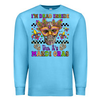 Ocean Blue i'm dead inside but it's mardi gras Premium Sweatshirt - Jasminsmagicworld