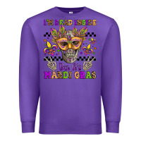 Purple i'm dead inside but it's mardi gras Premium Sweatshirt - Jasminsmagicworld
