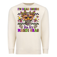 Sandshell i'm dead inside but it's mardi gras Premium Sweatshirt - Jasminsmagicworld
