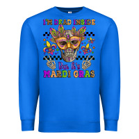 True Royal i'm dead inside but it's mardi gras Premium Sweatshirt - Jasminsmagicworld