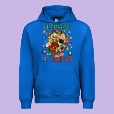 Dead Inside But Jolly Af Urban Hoodie Designed By Bundleandbundleshop