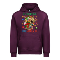 Mauve Wine Dead Inside But Jolly Af Urban Hoodie - BundleAndBundleShop