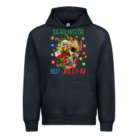 Navy Dead Inside But Jolly Af Urban Hoodie - BundleAndBundleShop