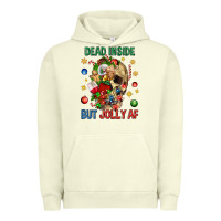 Pigment Pistachio Dead Inside But Jolly Af Urban Hoodie - BundleAndBundleShop