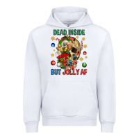 White Dead Inside But Jolly Af Urban Hoodie - BundleAndBundleShop