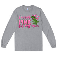 Heather Grey I Wear Pink For My Mom Long Sleeve Tee - texasbilliewilder