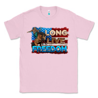 Bubblegum Pink Long live freedom 4th of july Classic Tee - Neo Western