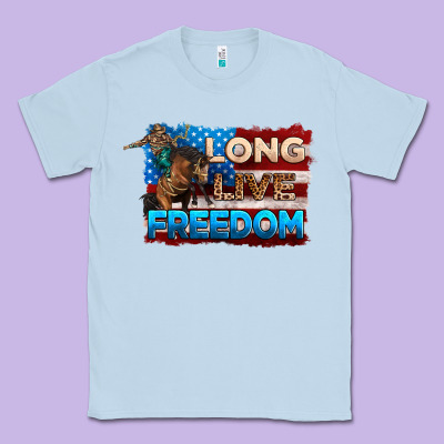 Long Live Freedom 4th Of July Classic Tee Designed By Neo Western