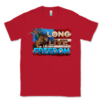 Red Long live freedom 4th of july Classic Tee - Neo Western
