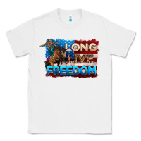 White Long live freedom 4th of july Classic Tee - Neo Western